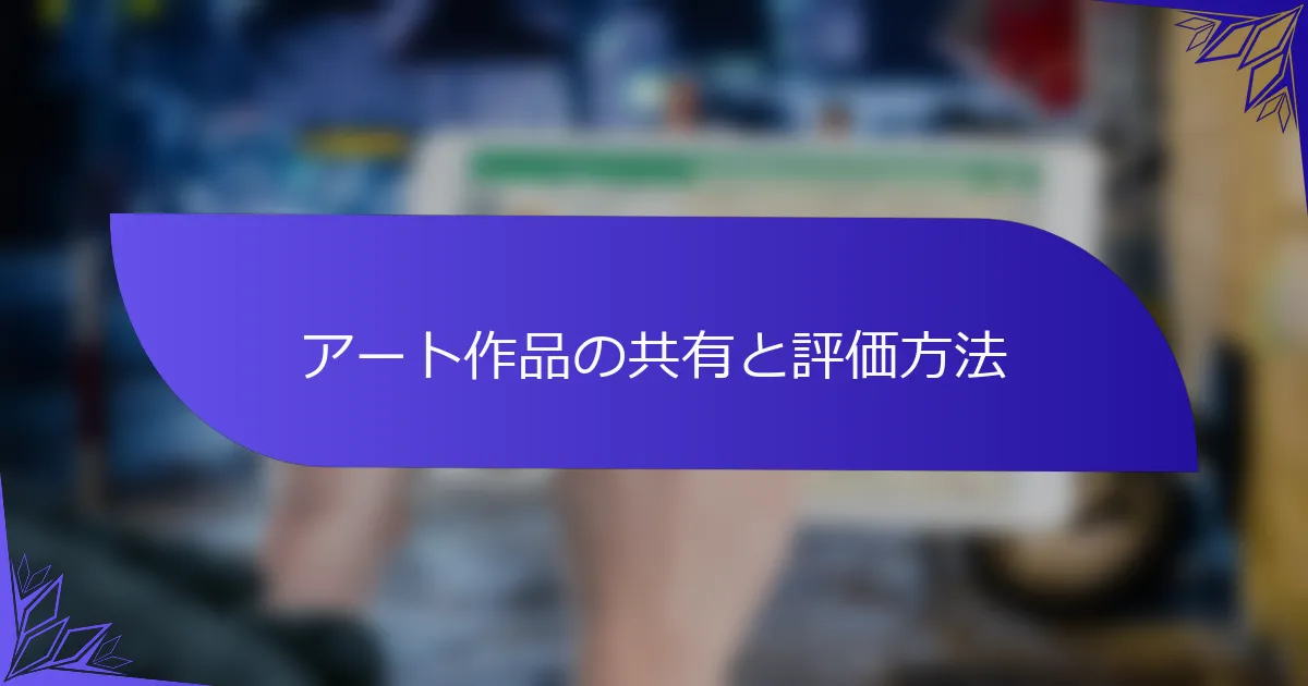アート作品の共有と評価方法