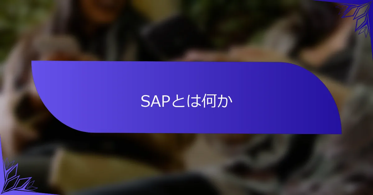 SAPとは何か